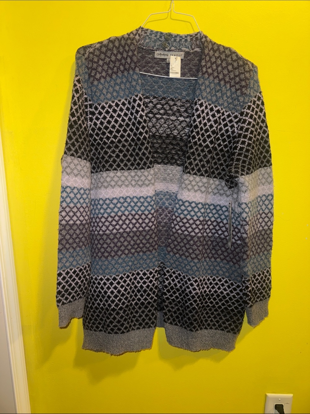 Absolutely Famous Multicolor Patterned Cardigan - Picture 7 of 10